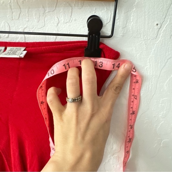 Vintage Newport News Easy Style Whimsy Red Midi Tube Strapless Dress 6 - Picture 6 of 8